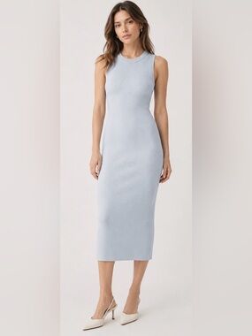 Express Ribbed Knit Midi Dress Size L